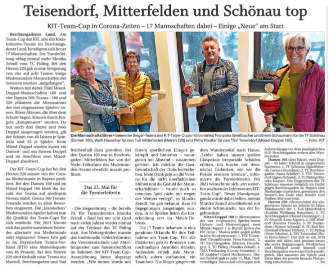 Pressebericht des Reichenhaller Tagblatts vom 03.10.20